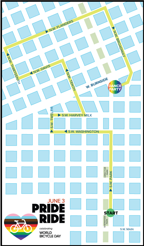 2022 Pride Ride route map