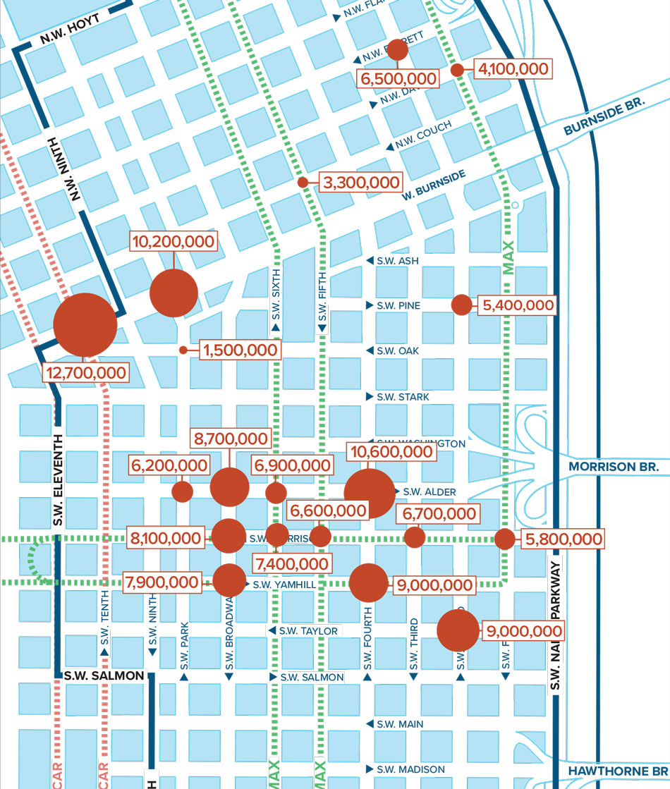2023 Downtown Foot Traffic Map