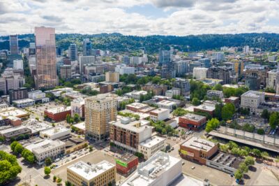 Aerial photo of Old Town neighborhood