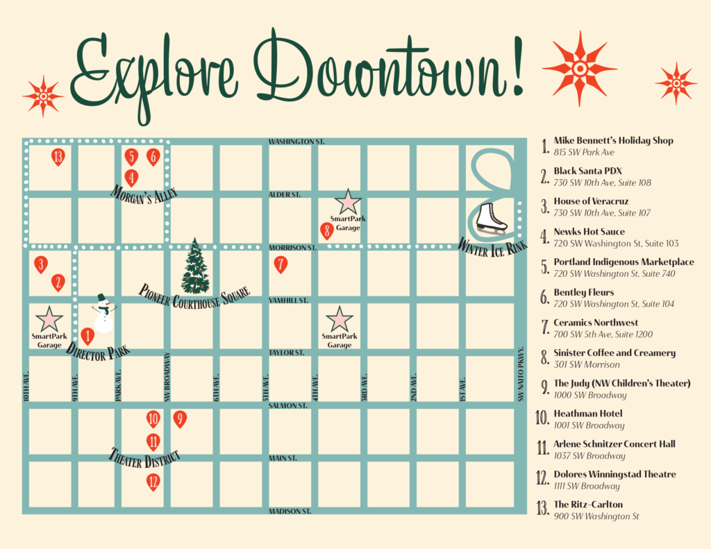 Explore Downtown Portland with this map